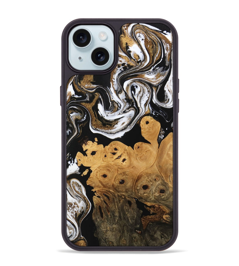 iPhone 15 Plus Wood Phone Case - Ryland (Black & White, 745768)