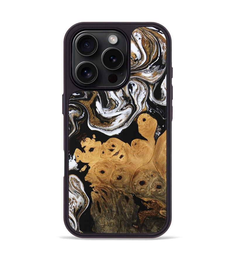 iPhone 16 Pro Wood Phone Case - Ryland (Black & White, 745768)