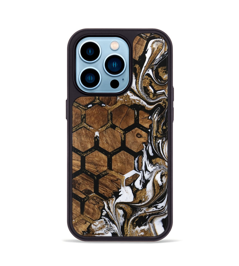 iPhone 14 Pro Wood Phone Case - Denice (Pattern, 745775)