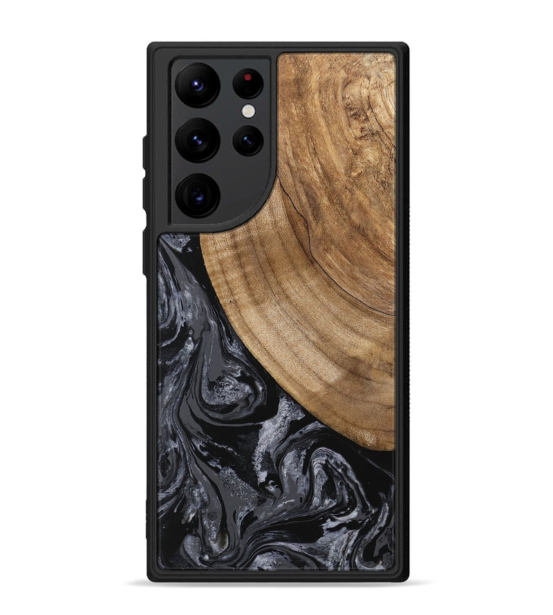 Galaxy S22 Ultra Wood Phone Case - Lydia (Black & White, 745776)