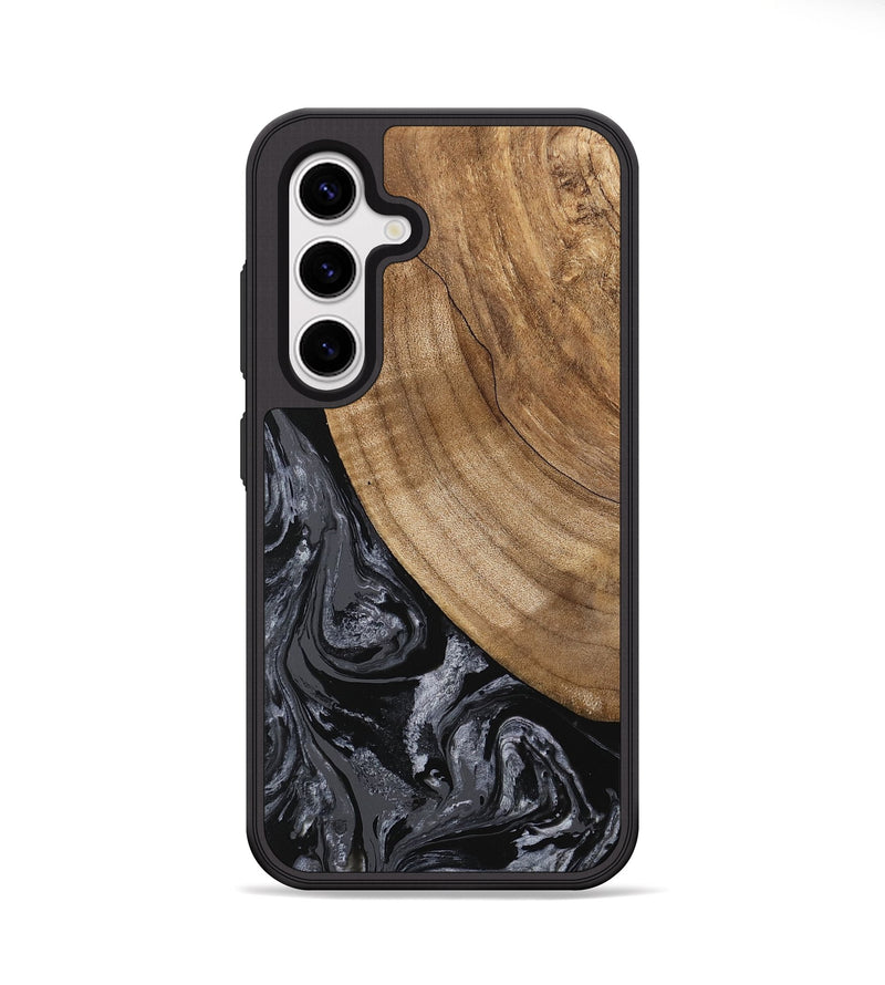 Galaxy S25 Wood Phone Case - Lydia (Black & White, 745776)