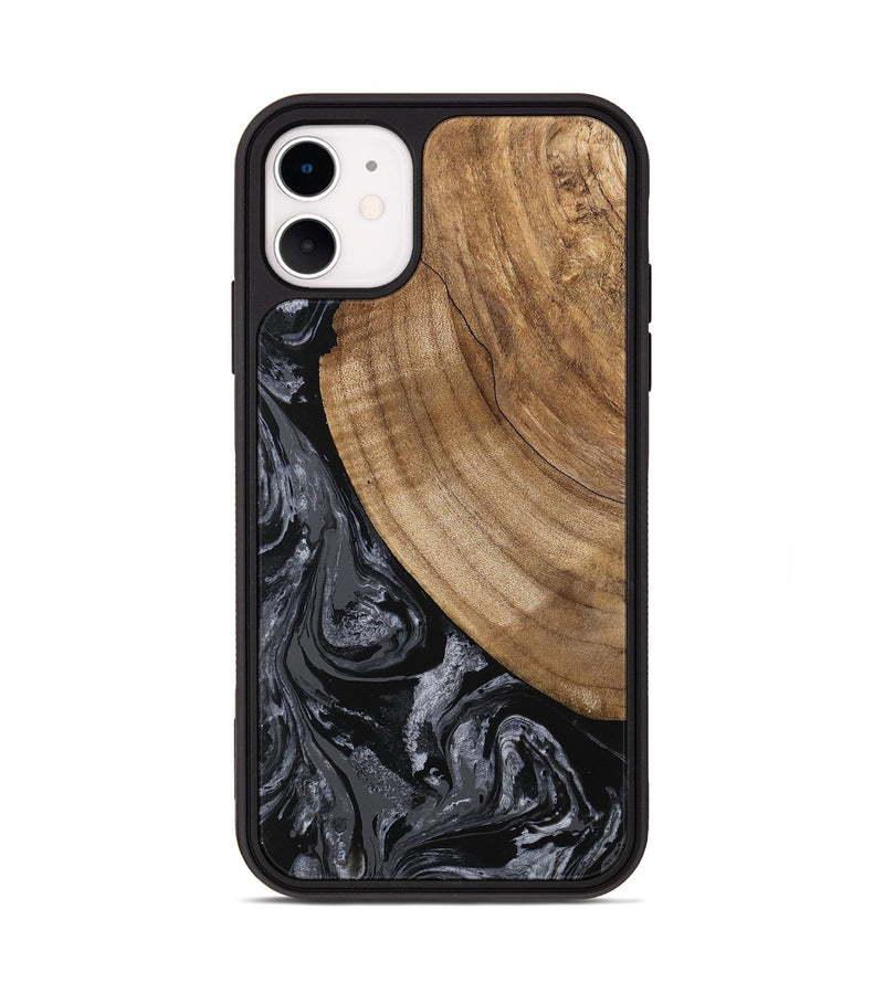 iPhone 11 Wood Phone Case - Lydia (Black & White, 745776)