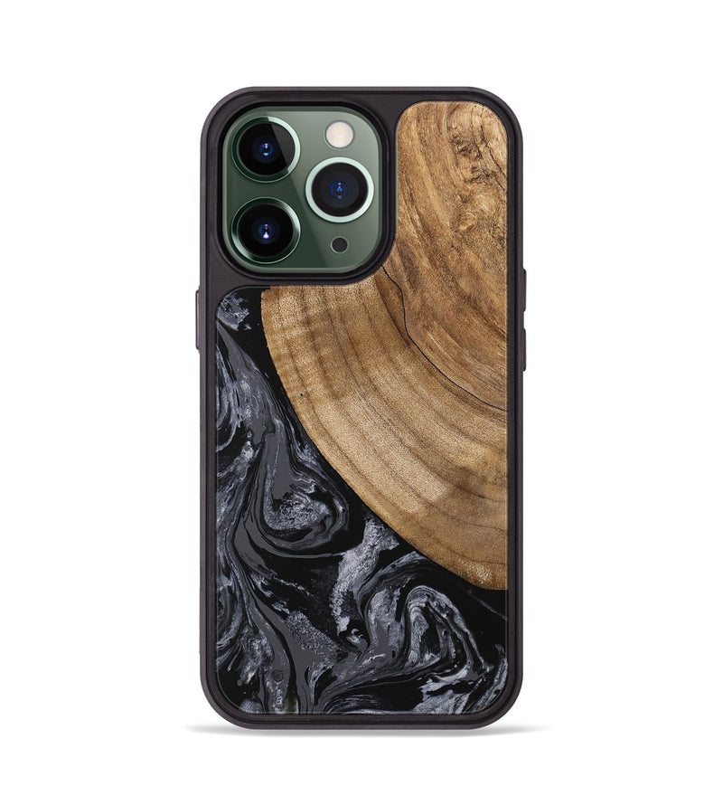 iPhone 13 Pro Wood Phone Case - Lydia (Black & White, 745776)