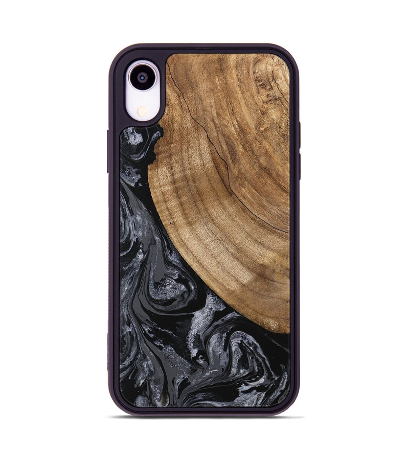 iPhone Xr Wood Phone Case - Lydia (Black & White, 745776)