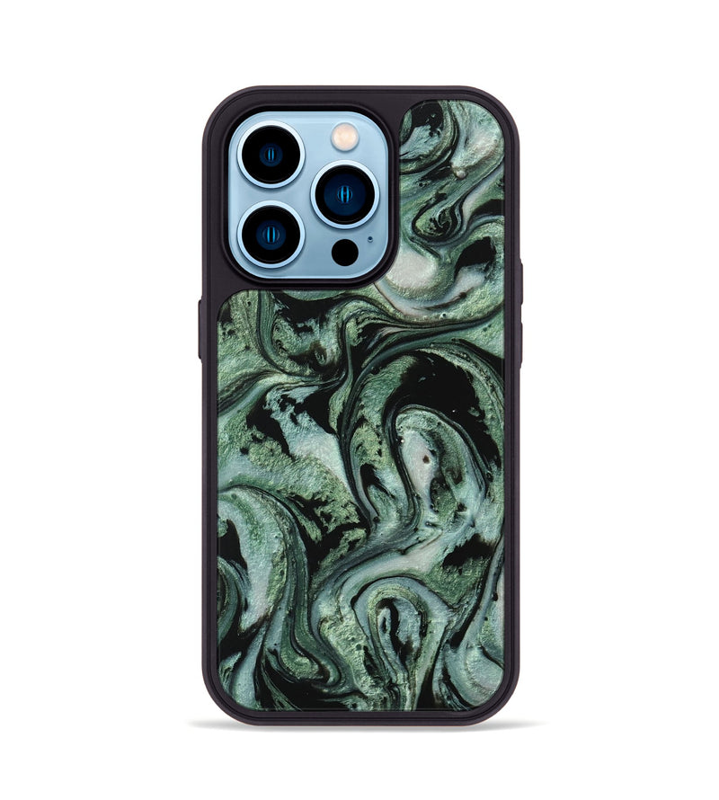 iPhone 14 Pro ResinArt Phone Case - Brittni (Green, 745778)