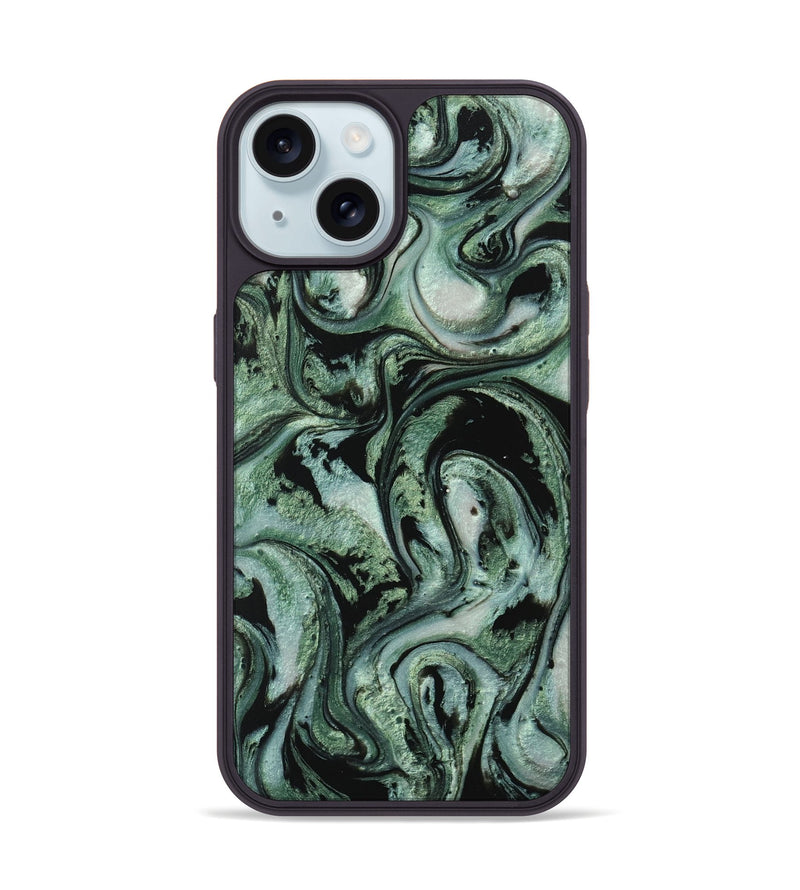 iPhone 15 ResinArt Phone Case - Brittni (Green, 745778)