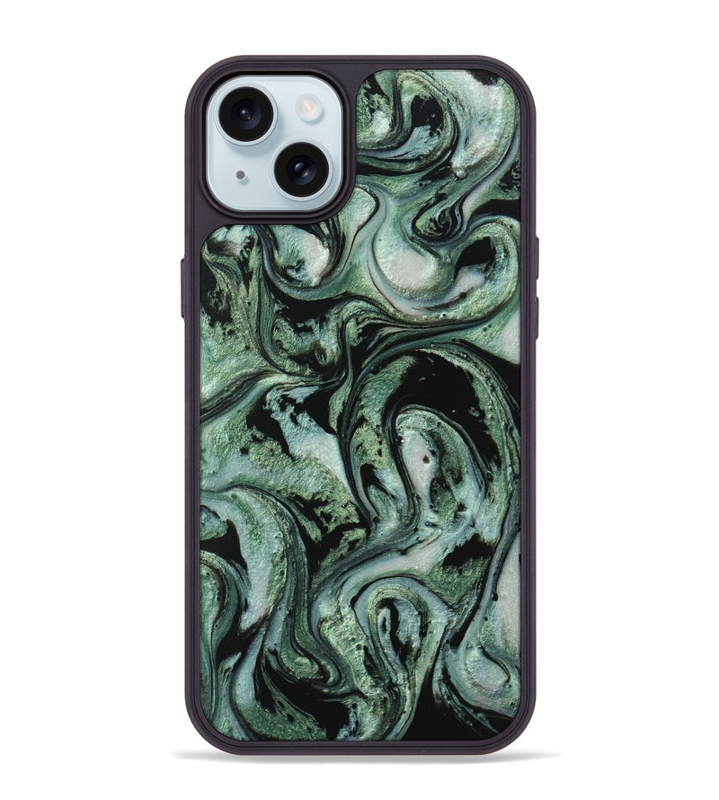 iPhone 15 Plus ResinArt Phone Case - Brittni (Green, 745778)