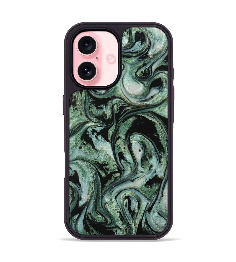 iPhone 16 ResinArt Phone Case - Brittni (Green, 745778)