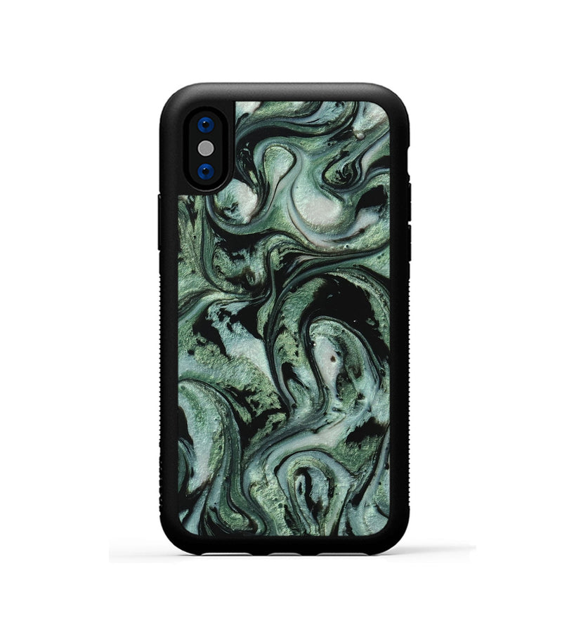 iPhone Xs ResinArt Phone Case - Brittni (Green, 745778)