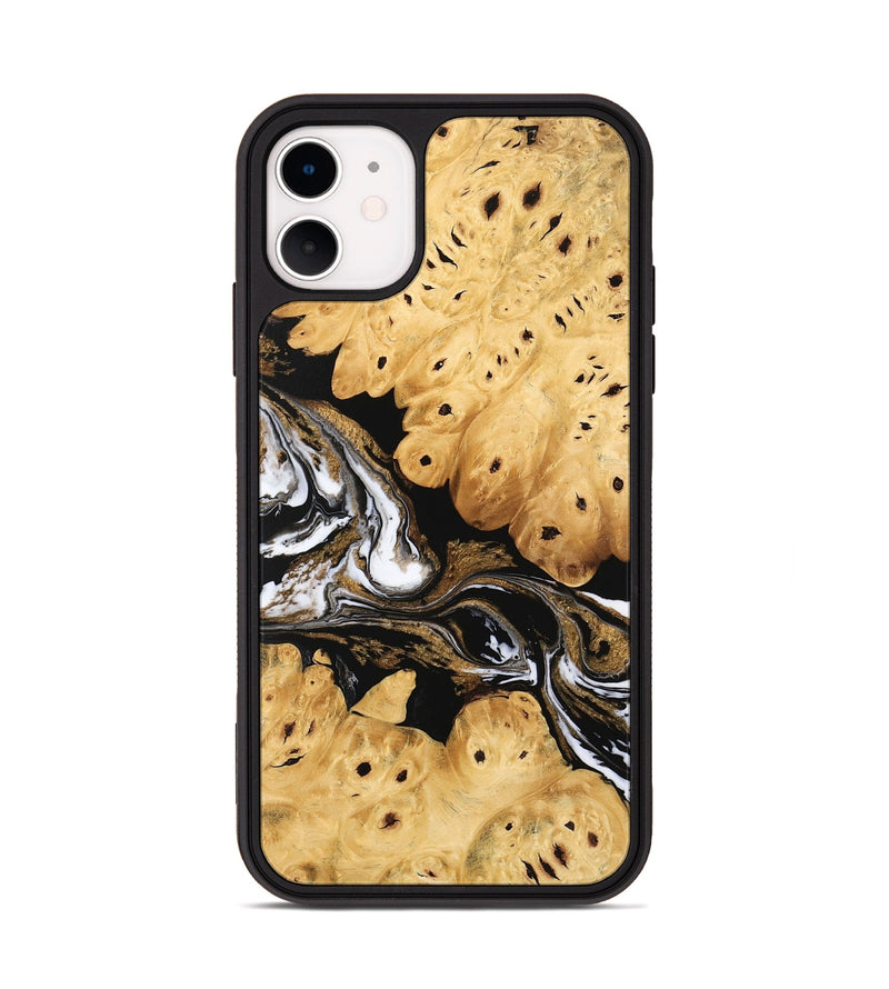 iPhone 11 Wood Phone Case - Evelynn (Black & White, 745781)