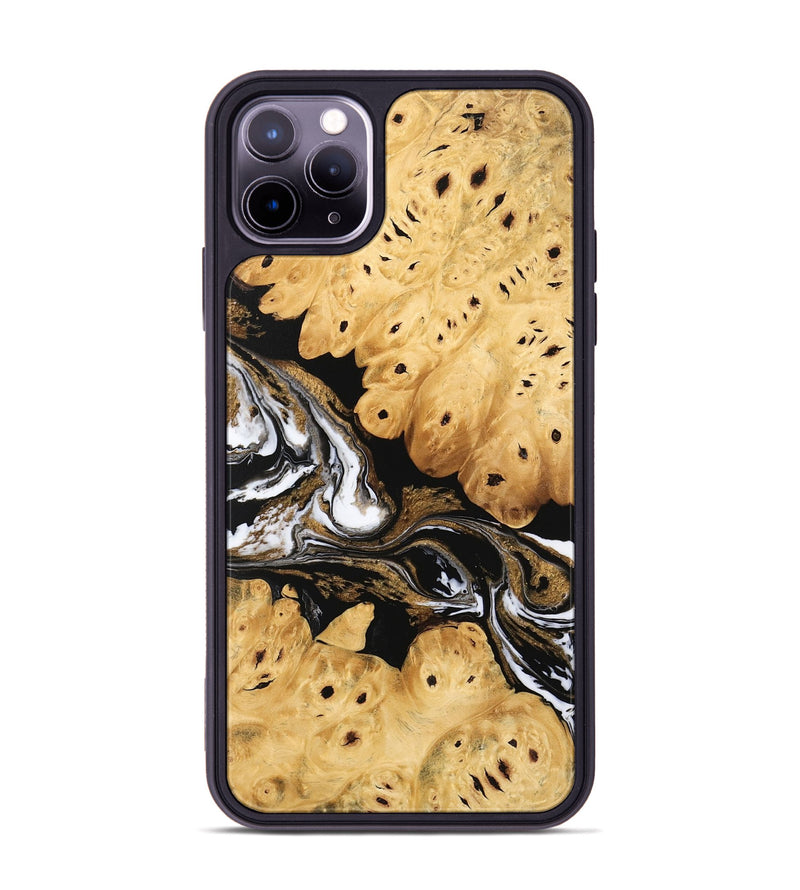 iPhone 11 Pro Max Wood Phone Case - Evelynn (Black & White, 745781)