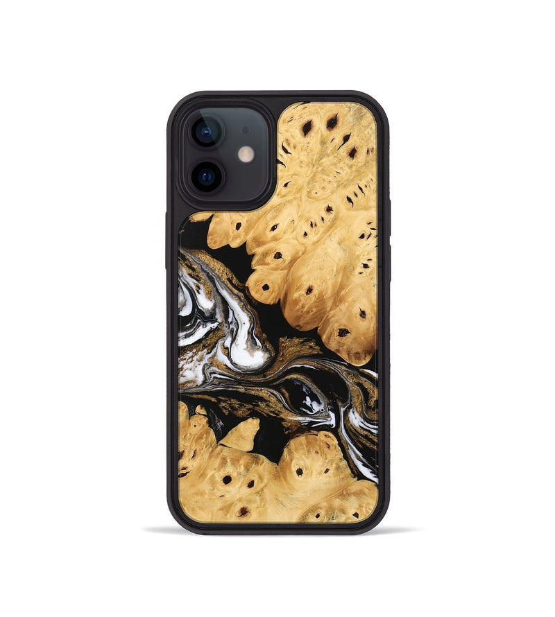 iPhone 12 mini Wood Phone Case - Evelynn (Black & White, 745781)