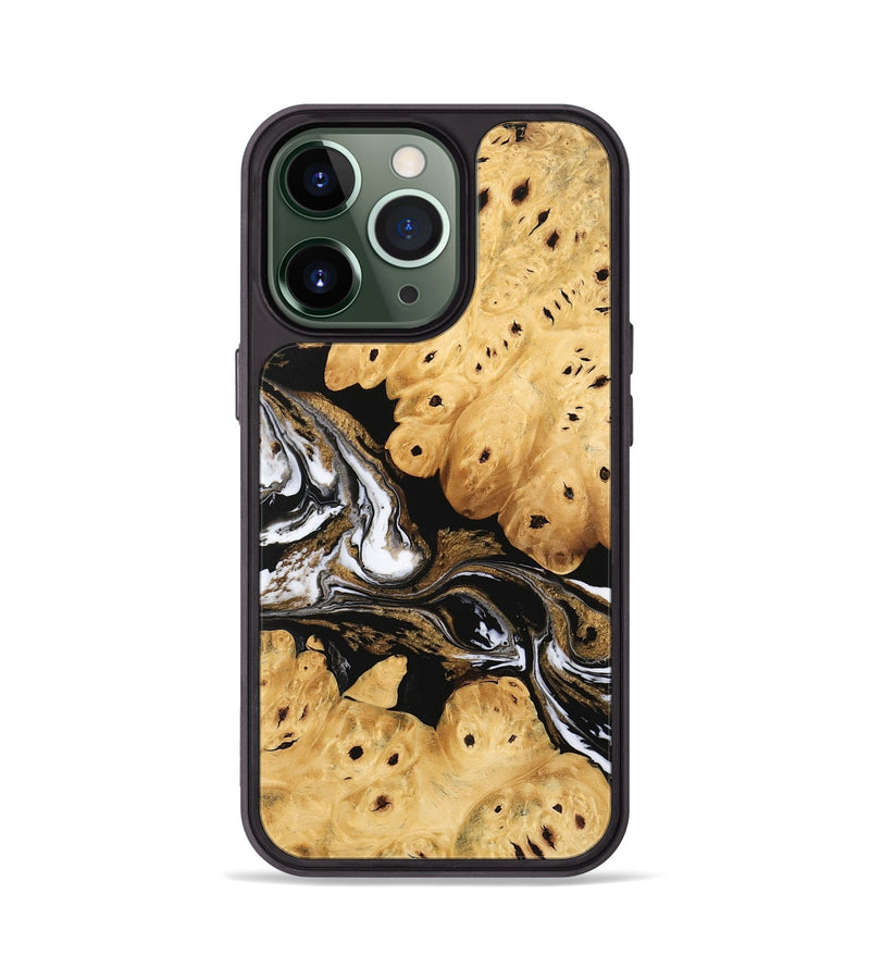 iPhone 13 Pro Wood Phone Case - Evelynn (Black & White, 745781)