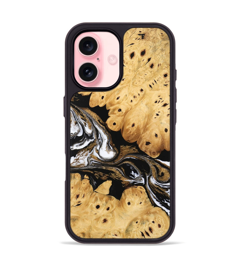 iPhone 16 Wood Phone Case - Evelynn (Black & White, 745781)