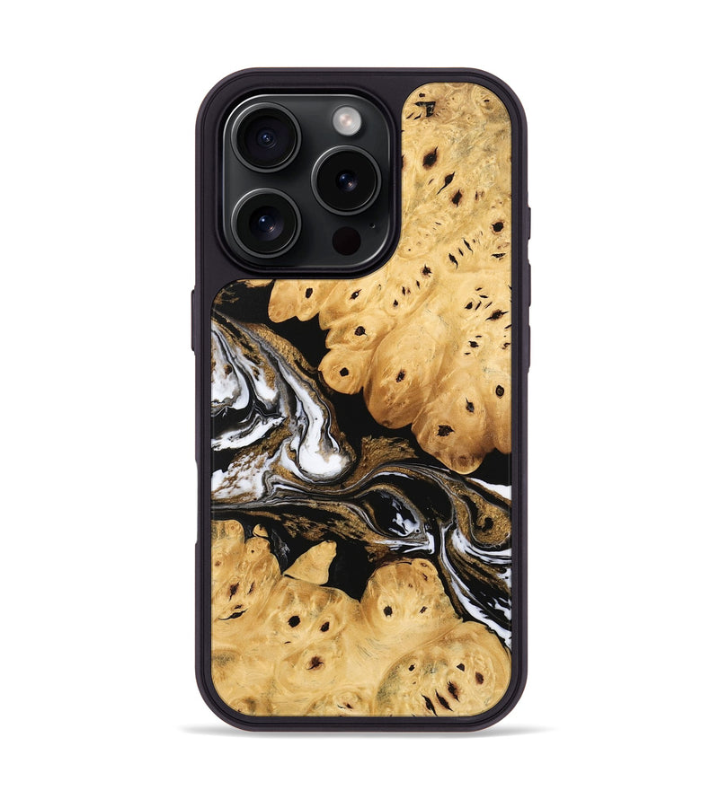 iPhone 16 Pro Wood Phone Case - Evelynn (Black & White, 745781)