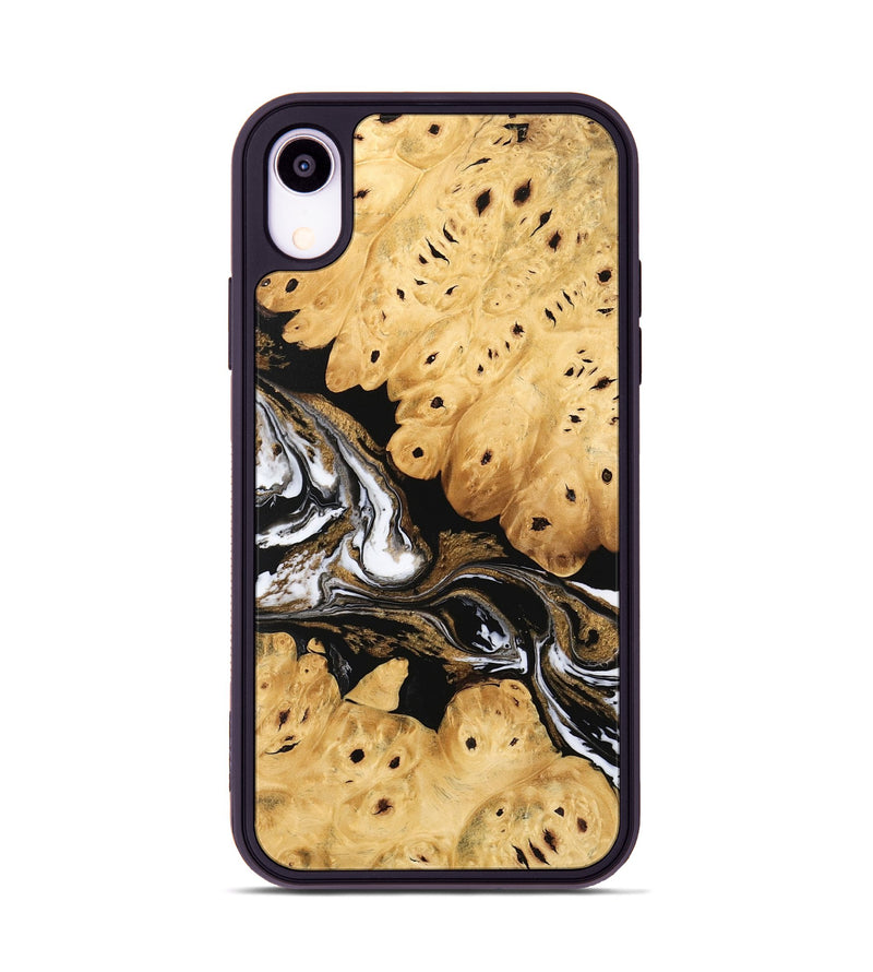 iPhone Xr Wood Phone Case - Evelynn (Black & White, 745781)