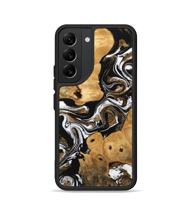 Galaxy S22 Wood Phone Case - Allyssa (Black & White, 745782)