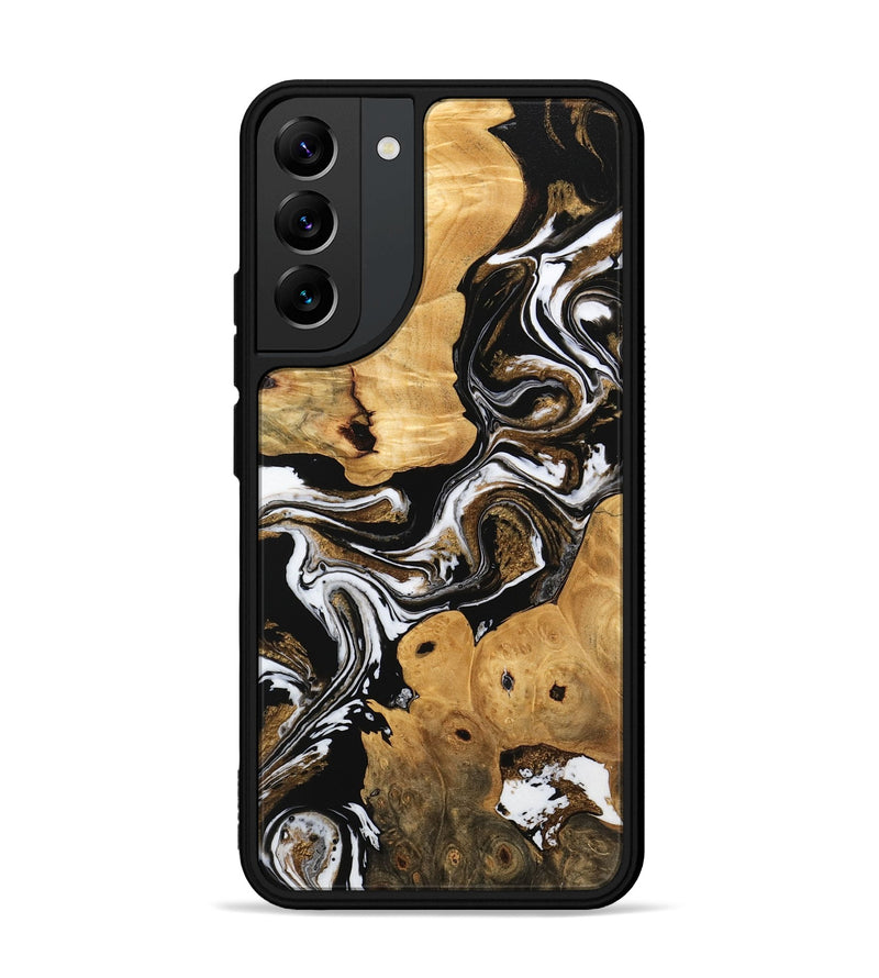 Galaxy S22 Plus Wood Phone Case - Allyssa (Black & White, 745782)