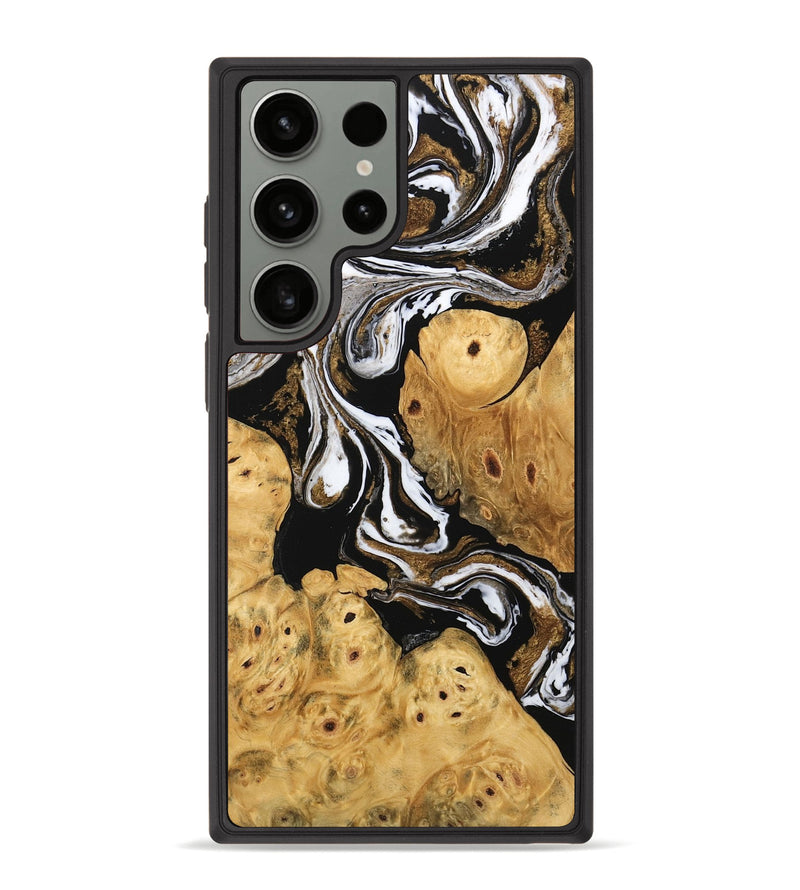 Galaxy S23 Ultra Wood Phone Case - Catina (Black & White, 745783)