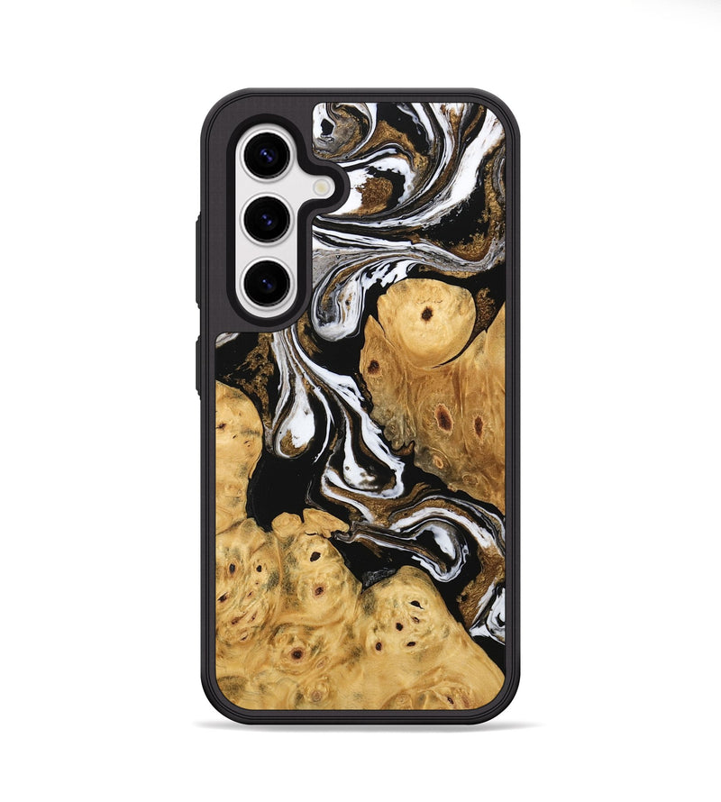 Galaxy S25 Wood Phone Case - Catina (Black & White, 745783)