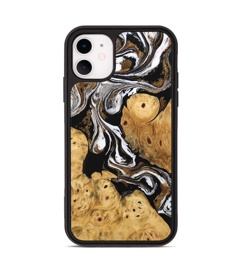 iPhone 11 Wood Phone Case - Catina (Black & White, 745783)