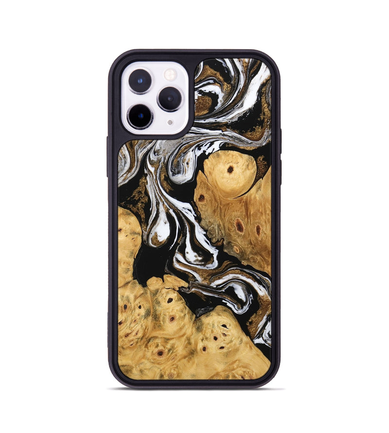 iPhone 11 Pro Wood Phone Case - Catina (Black & White, 745783)