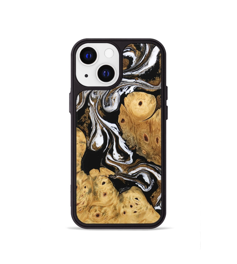 iPhone 13 mini Wood Phone Case - Catina (Black & White, 745783)