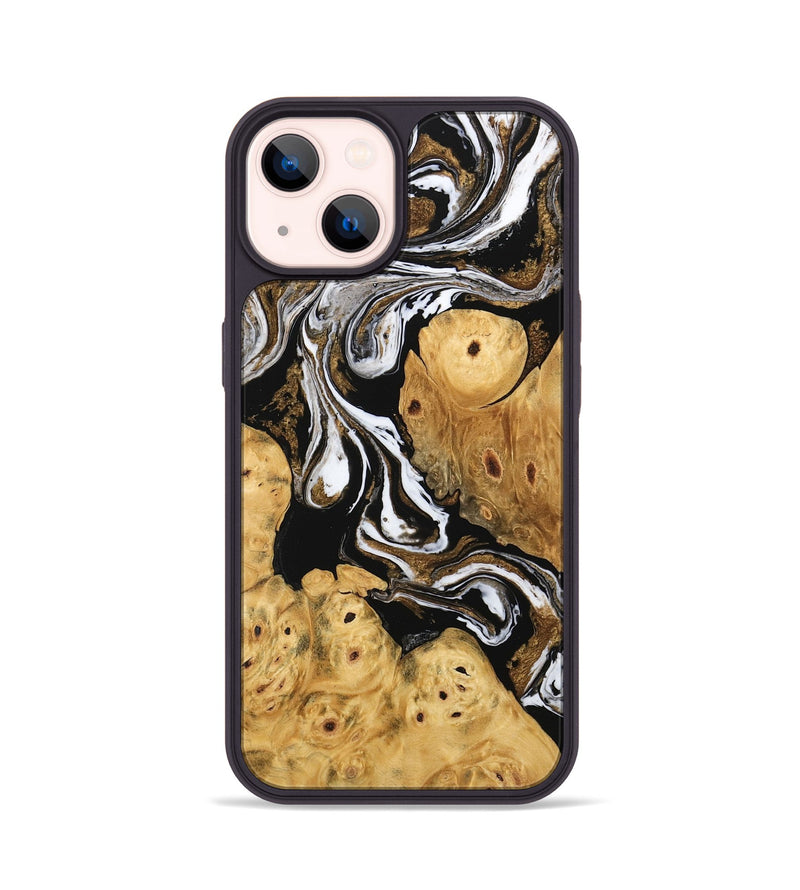 iPhone 14 Wood Phone Case - Catina (Black & White, 745783)