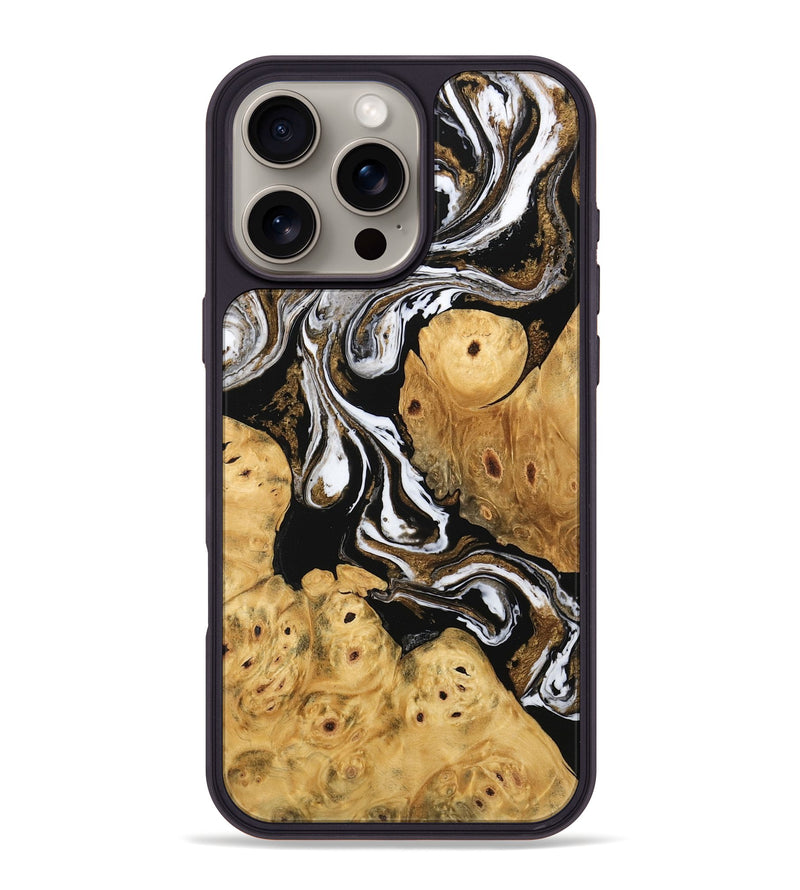 iPhone 16 Pro Max Wood Phone Case - Catina (Black & White, 745783)