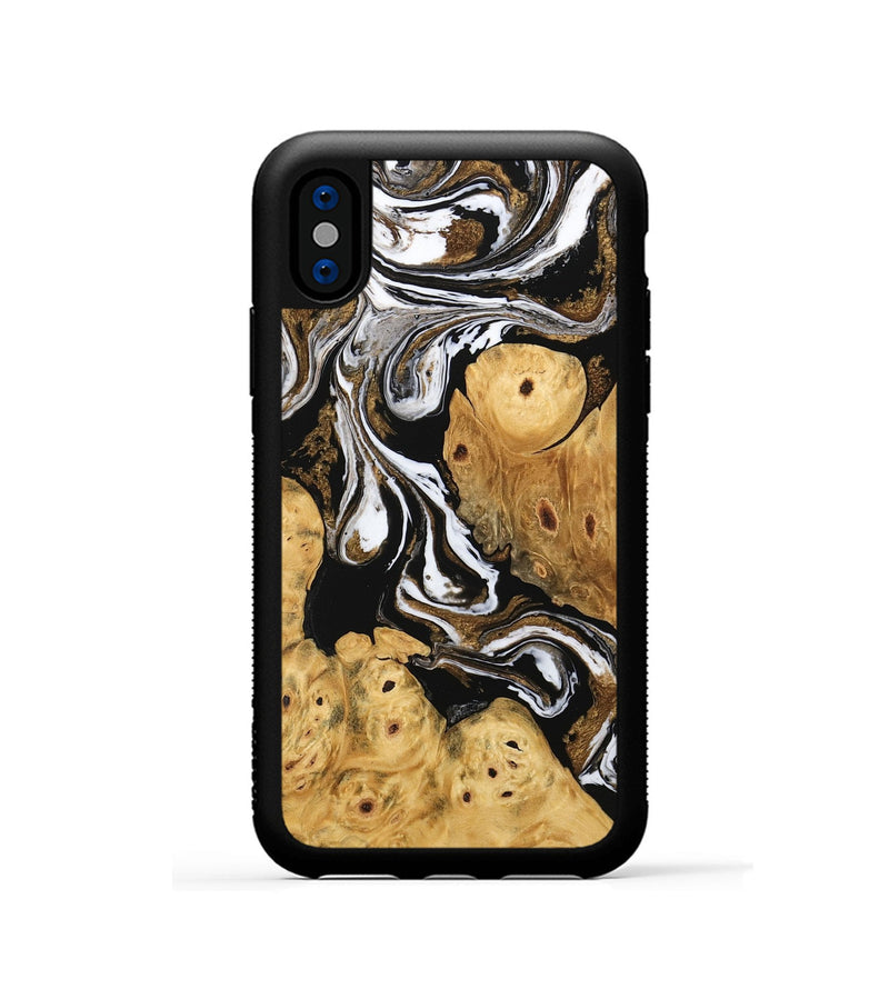 iPhone Xs Wood Phone Case - Catina (Black & White, 745783)