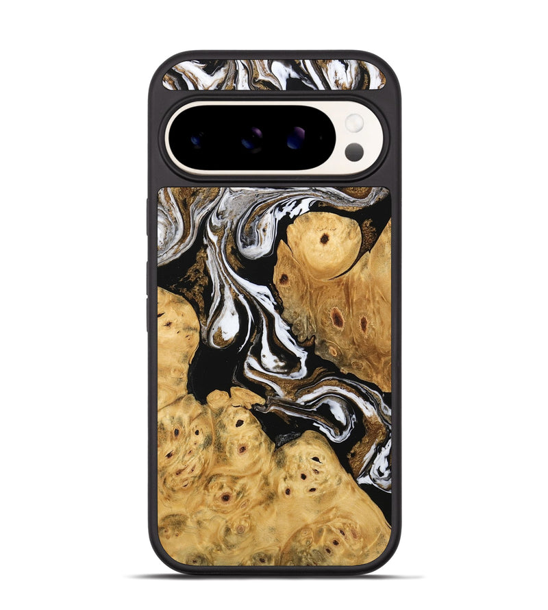 Pixel 9 Wood Phone Case - Catina (Black & White, 745783)