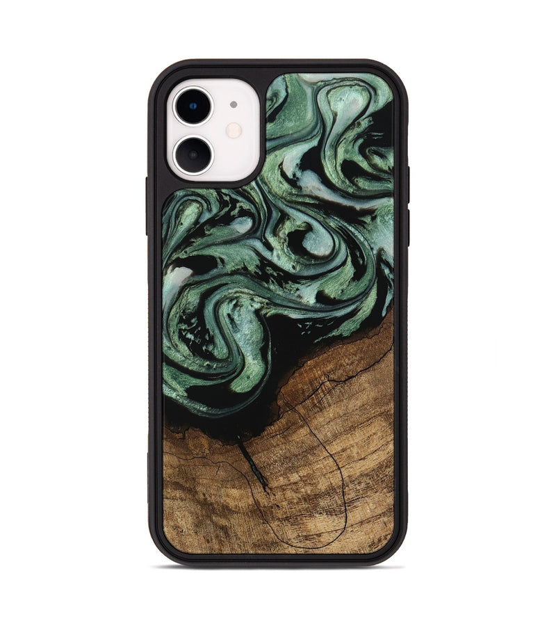 iPhone 11 Wood Phone Case - Flossie (Green, 745785)