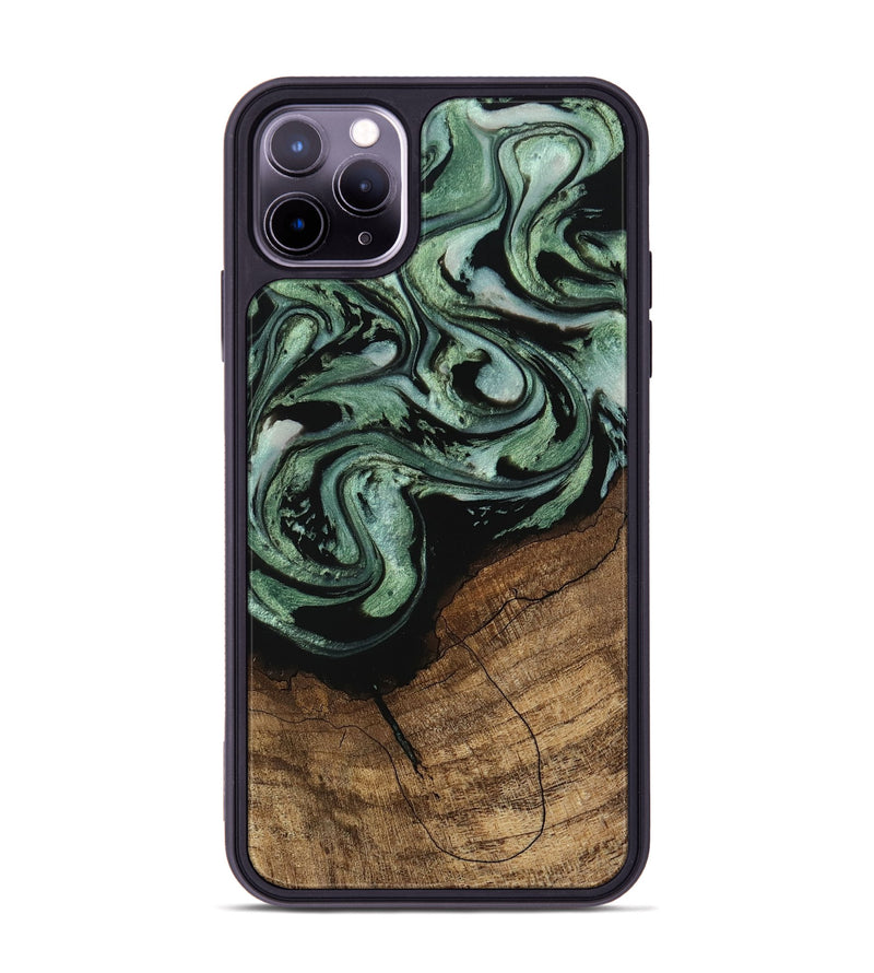 iPhone 11 Pro Max Wood Phone Case - Flossie (Green, 745785)