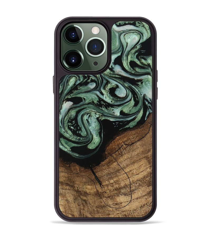 iPhone 13 Pro Max Wood Phone Case - Flossie (Green, 745785)