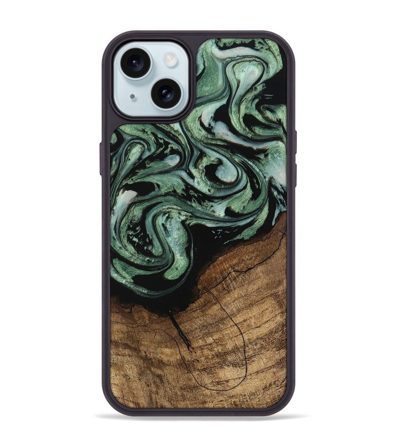 iPhone 15 Plus Wood Phone Case - Flossie (Green, 745785)