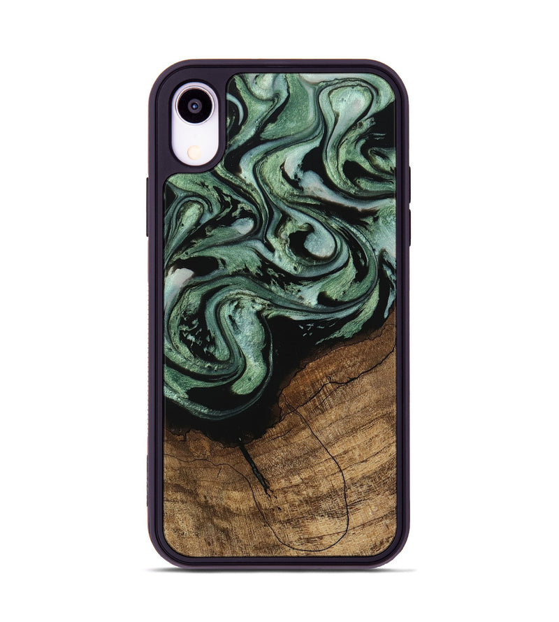 iPhone Xr Wood Phone Case - Flossie (Green, 745785)