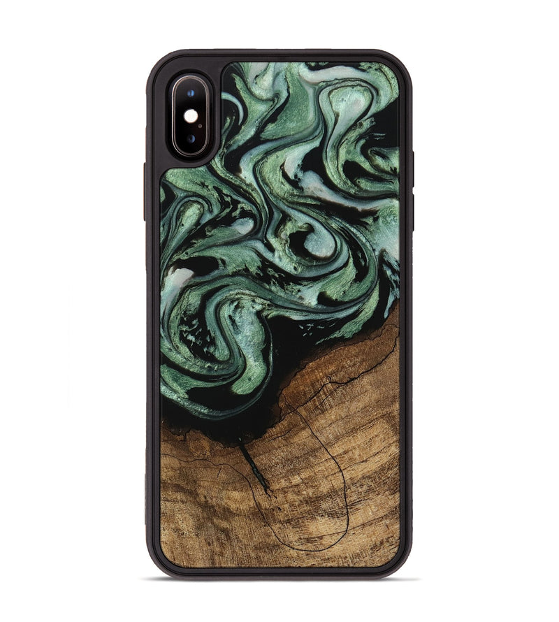 iPhone Xs Max Wood Phone Case - Flossie (Green, 745785)