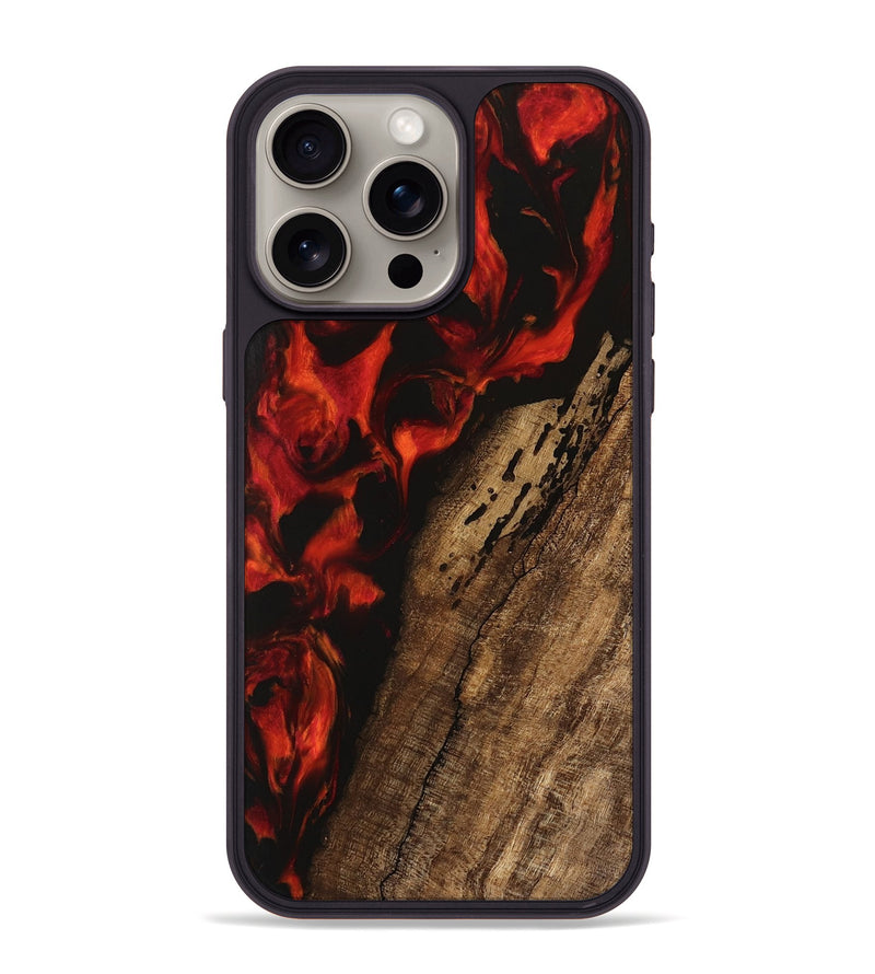 iPhone 15 Pro Max Wood Phone Case - Tierra (Red, 745786)