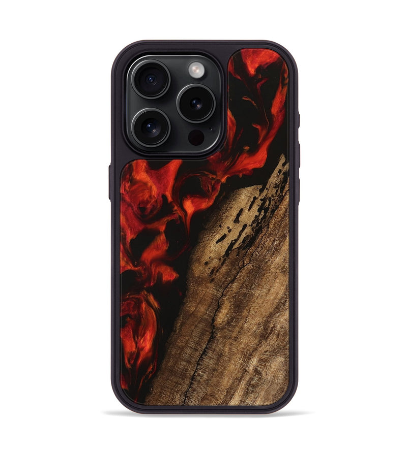 iPhone 15 Pro Wood Phone Case - Tierra (Red, 745786)