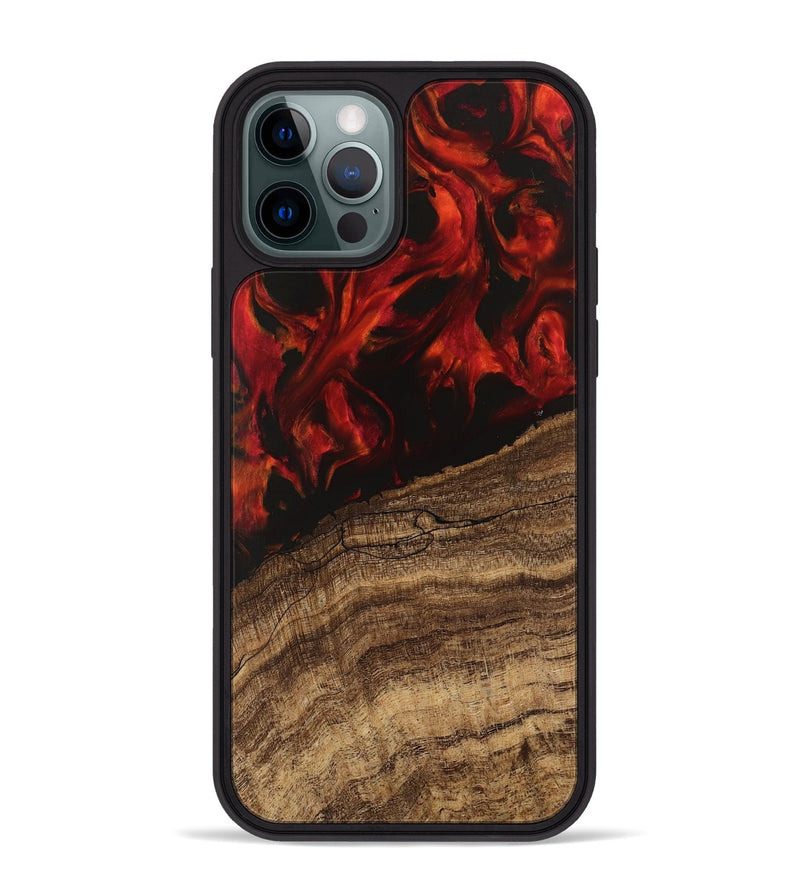 iPhone 12 Pro Max Wood Phone Case - Clare (Red, 745787)