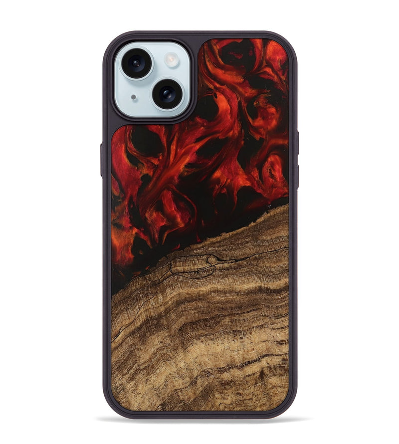 iPhone 15 Plus Wood Phone Case - Clare (Red, 745787)