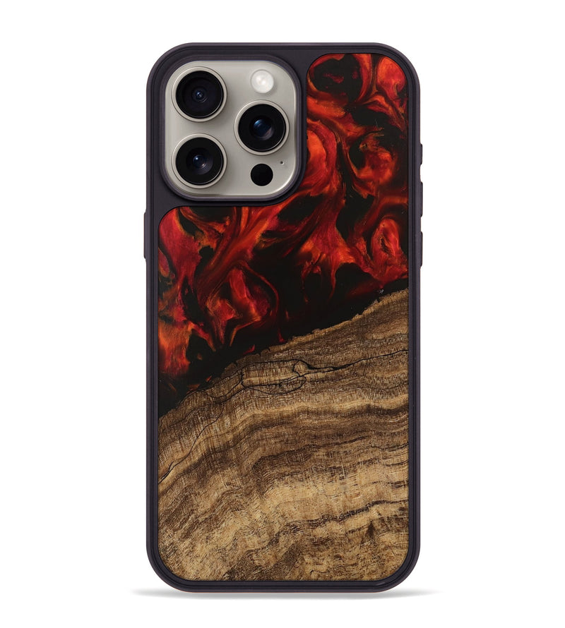 iPhone 15 Pro Max Wood Phone Case - Clare (Red, 745787)