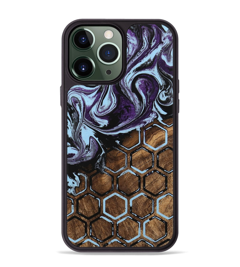 iPhone 13 Pro Max Wood Phone Case - Barney (Pattern, 745800)