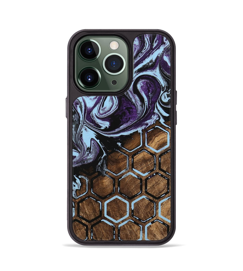 iPhone 13 Pro Wood Phone Case - Barney (Pattern, 745800)