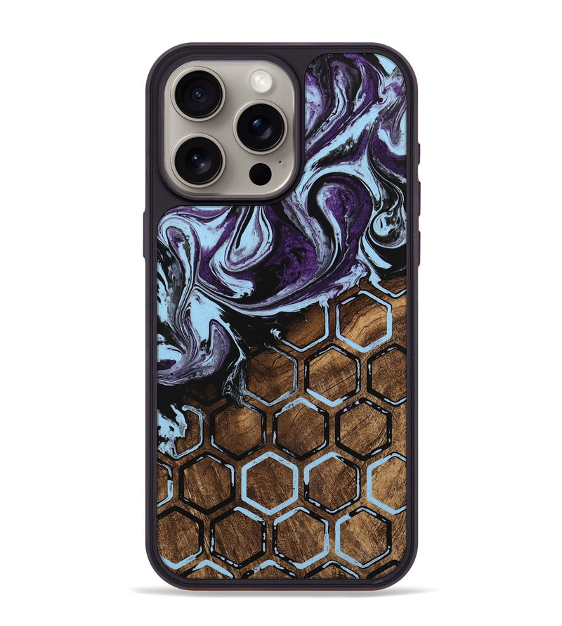 iPhone 15 Pro Max Wood Phone Case - Barney (Pattern, 745800)