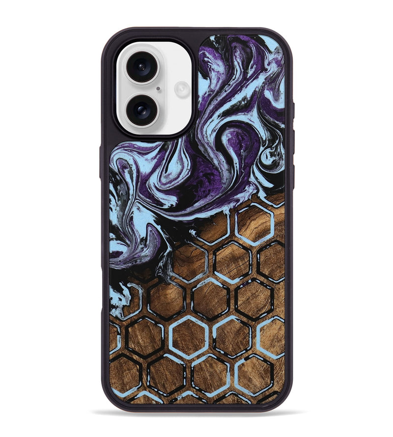 iPhone 16 Plus Wood Phone Case - Barney (Pattern, 745800)