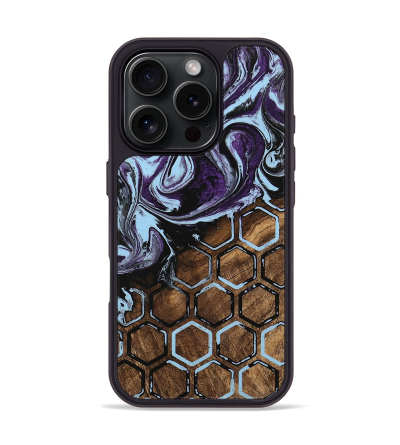 iPhone 16 Pro Wood Phone Case - Barney (Pattern, 745800)