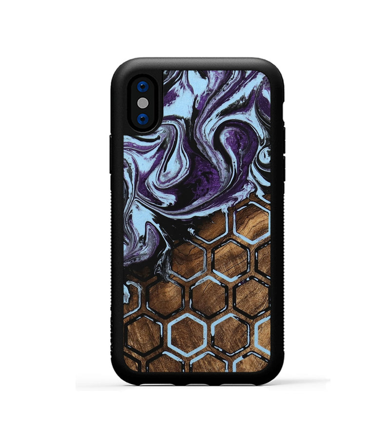 iPhone Xs Wood Phone Case - Barney (Pattern, 745800)