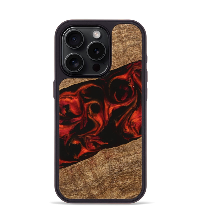 iPhone 15 Pro Wood Phone Case - June (Red, 745803)