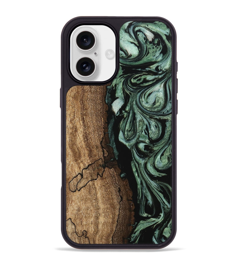 iPhone 16 Plus Wood Phone Case - Blaze (Green, 745805)